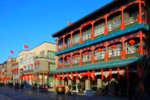 tiandas tradicionales en la Calle Qianmen