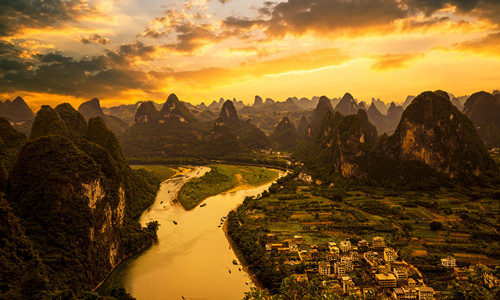 8 días viajes a China con niños paisaje del Río Li