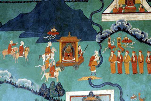 Mural sobre Princesa Wenchang en el Palacio Potala
