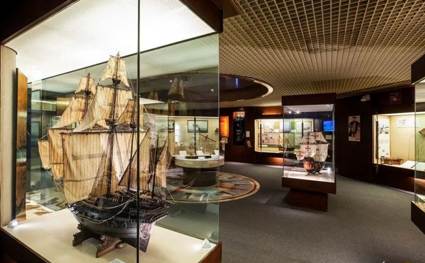 exposición de los barcos del Museo Marítimo de Macao