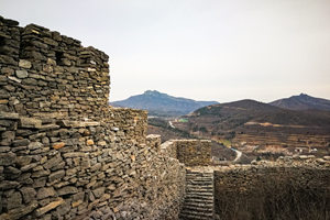 Paisaje hermoso de la Gran Muralla del Estado Wei