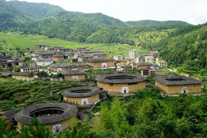 paisaje panorámico del Chuxi Tulou de Fujian