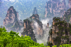 pared de roca natural de Montaña Tianzi