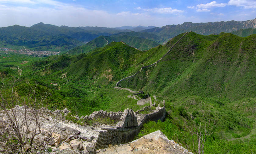 panorama de la Gran Muralla de Huanghuacheng