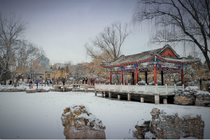 Snow-covered Park, Temple of the Sun