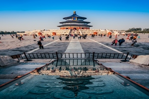Reflection of Temple of heaven