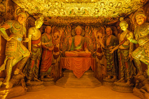 the Figure of Buddha， Dunhuang Museum