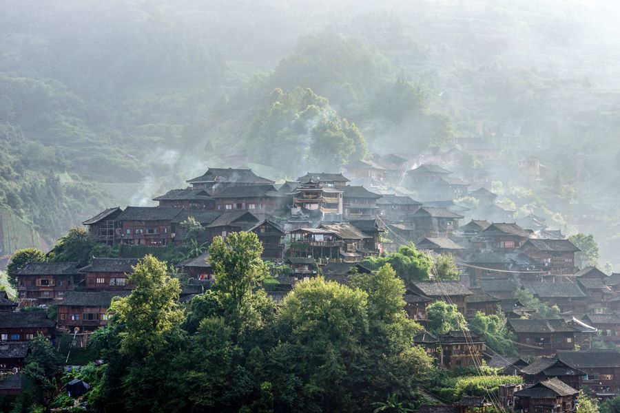 Early Morning, Langde Miao Village