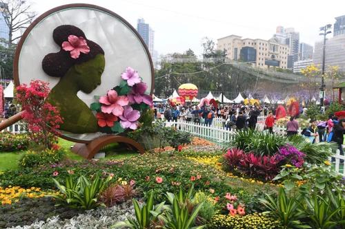 Flower Fair on Lunar New Year’s Eve，Victoria Park