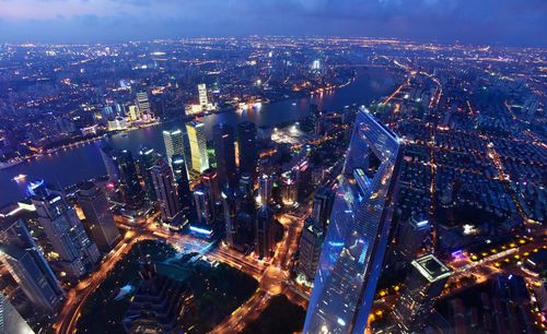 Night Scenery, Shanghai World Financial Center