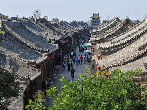 The Aerial View of the Street，Ancient City of Pingyao