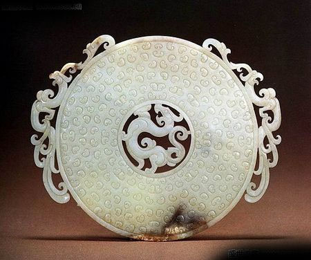 Dragon and Phoenix Jade Gui-shaped Decoration,Shanxi Museum 