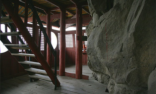 Interno della Pagoda di Shibaozhai