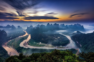 Panorama della crociera sul fiume Li