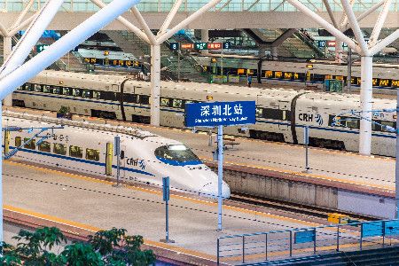 China high-speed train tour to mega cities
